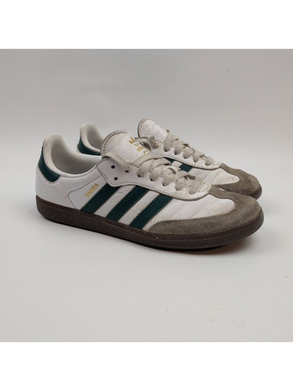 Adidas Samba OG Cloud White Collegiate Green Gum JH8797 Men's Size 8 US Classic